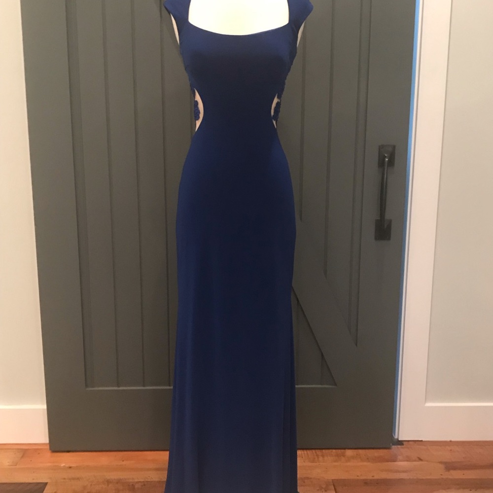 Royal blue gown
